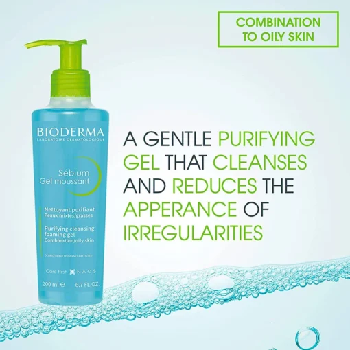 Bioderma Sebium Gel Moussant Purifying Cleansing Gel - 200ml